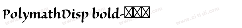PolymathDisp bold字体转换 PolymathDisp bold字体转换